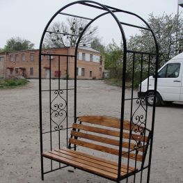 Садова лавка-арка для витких рослин (120х230 см) MS-LAS-03-230